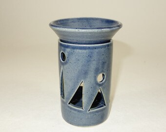 hand-made, blue fragrance lamp