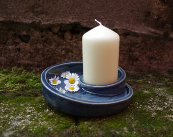 Keramik Kerzenleuchter, aus Ton und handgetöpfert