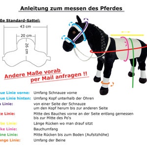 Sattel für Spielpferde, türkis image 2