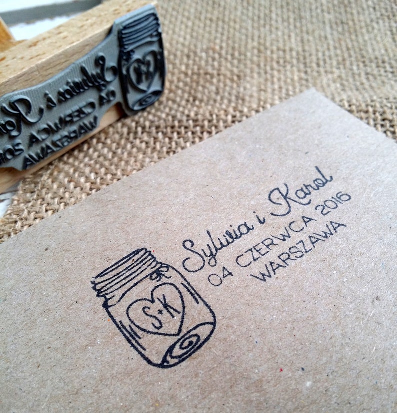 Wedding Stamp personalized 25x60 jar III