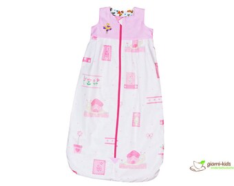 embroidered baby sleeping bag "Pink Dreams"