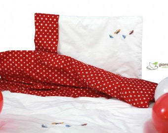 Embroidered children's bed linen 100x135