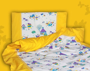 Children's bed linen "Farm" 100 x 135 cm
