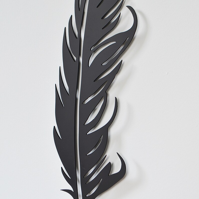Metal feather wall art feather wall decor large feathers Etsy