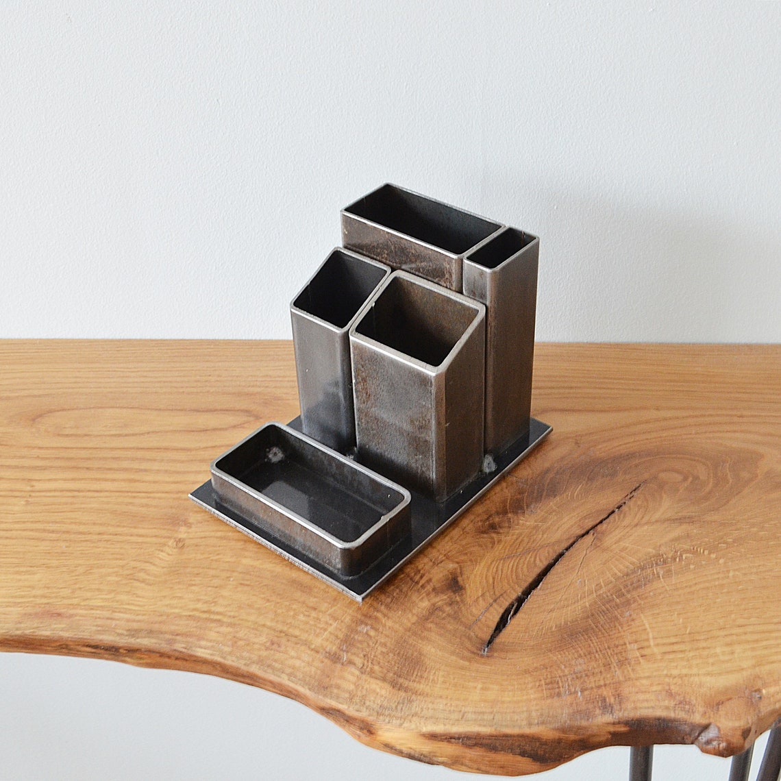 Industrial desk organizer home office desk accessories metal | Etsy