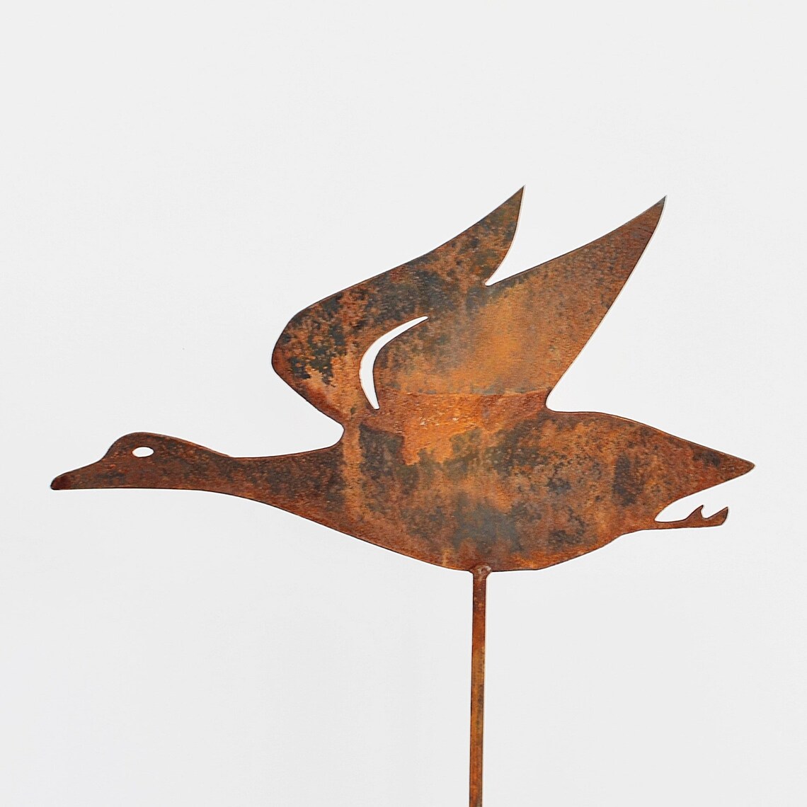 Metal Flying Goose Garden Decor Metal Bird Garden Art Funny Etsy