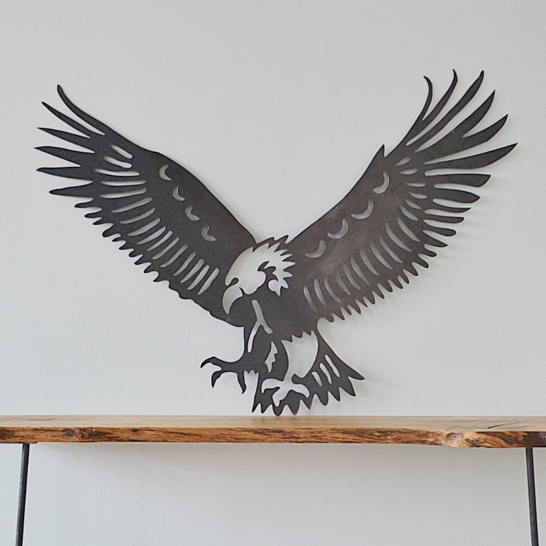 Metal eagle wall art industrial wall decor metal wall art Etsy
