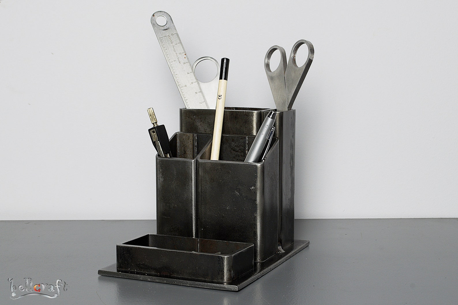 Industrial desk organizer home office desk accessories metal | Etsy