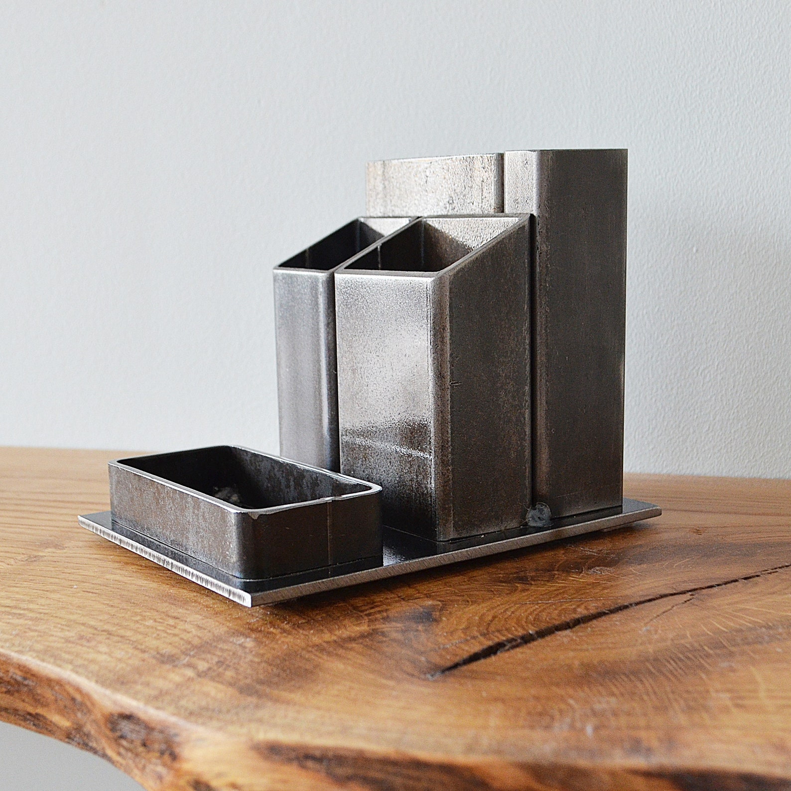 Industrial desk organizer home office desk accessories metal | Etsy