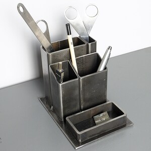 Industrial desk organizer home office desk accessories metal | Etsy