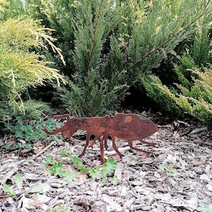 Metal ant garden decor, metal insect garden art, rusty ant sign, metal yard decor, rusty garden decor, animal garden art
