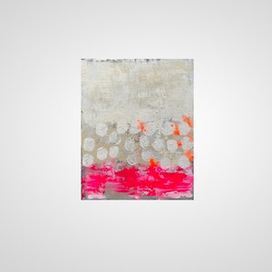 Abstract acrylic painting original painting acrylic 40 x 50 cm on canvas cream pink white