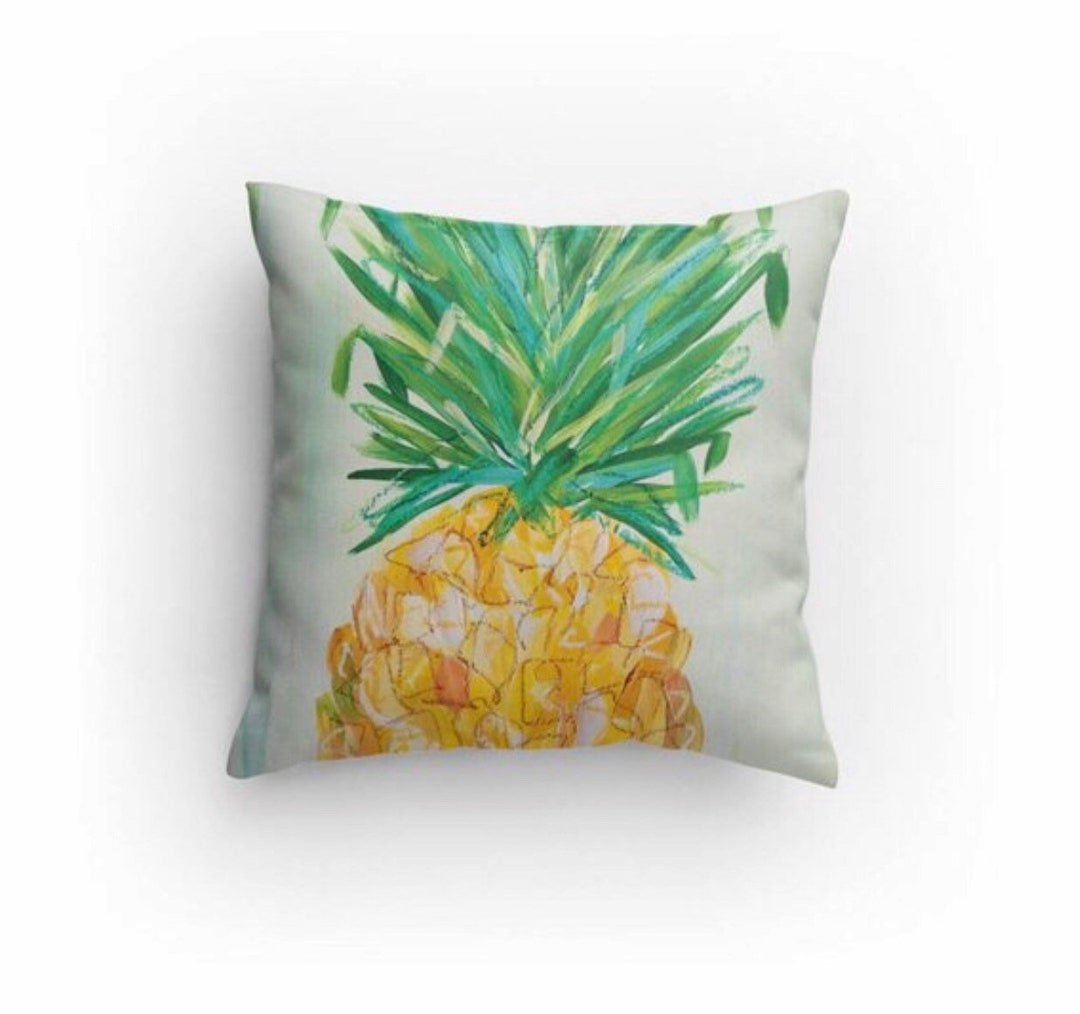Preppy Pineapple Pillow Etsy