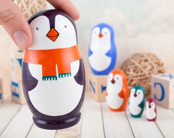 janod penguin russian dolls