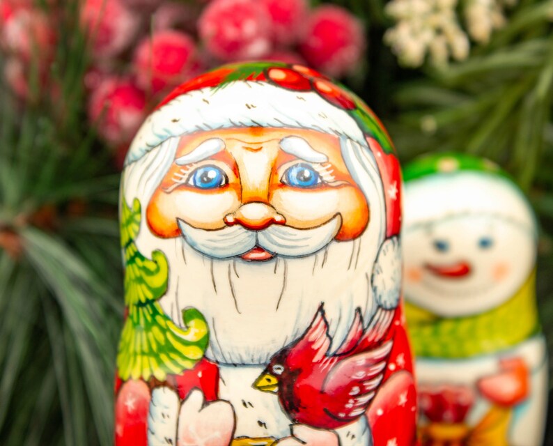 Santa nesting dolls Russian nesting dolls christmas Matryoshka | Etsy