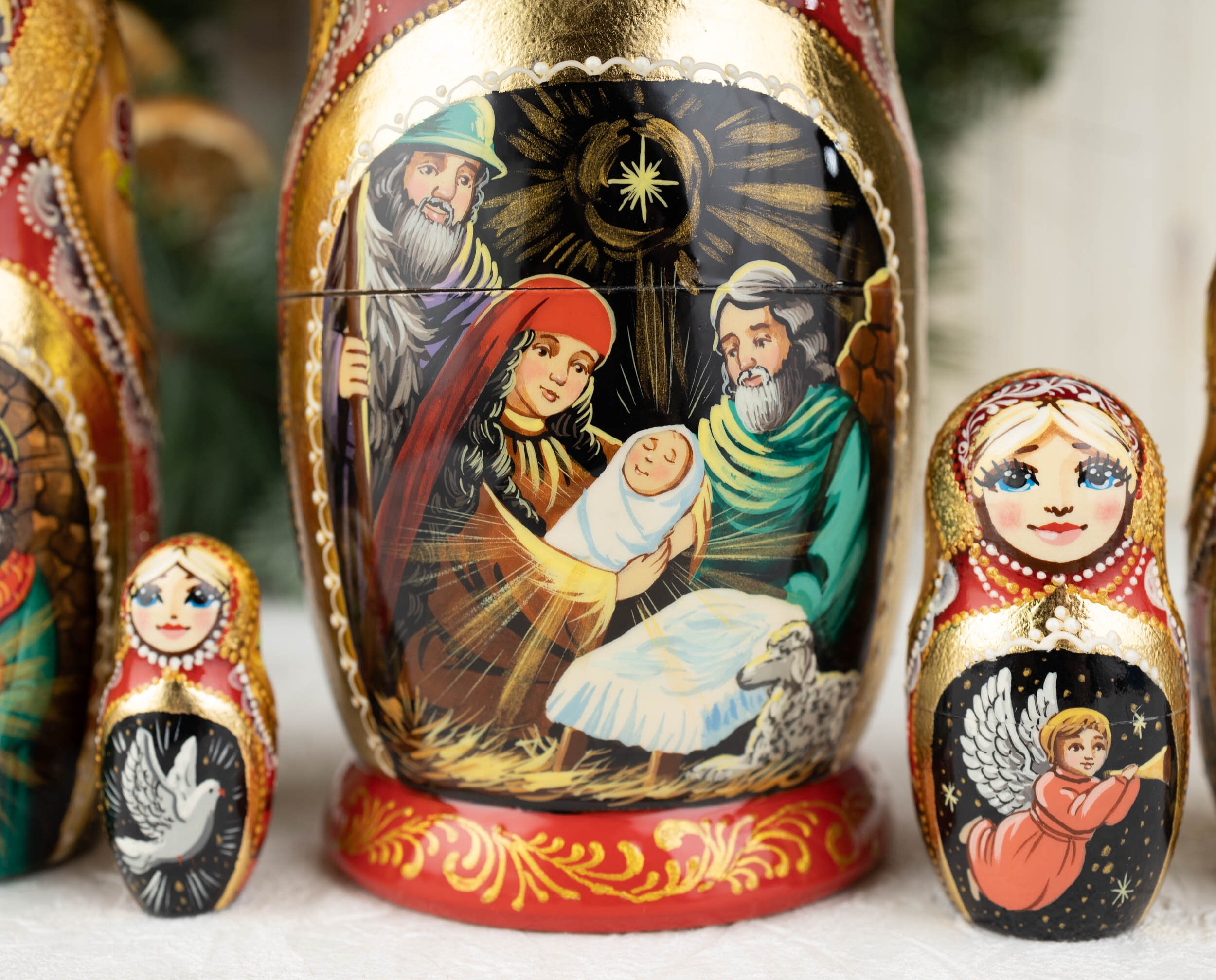 Nesting dolls Matryoshka Nativity set Nativity nesting dolls Etsy
