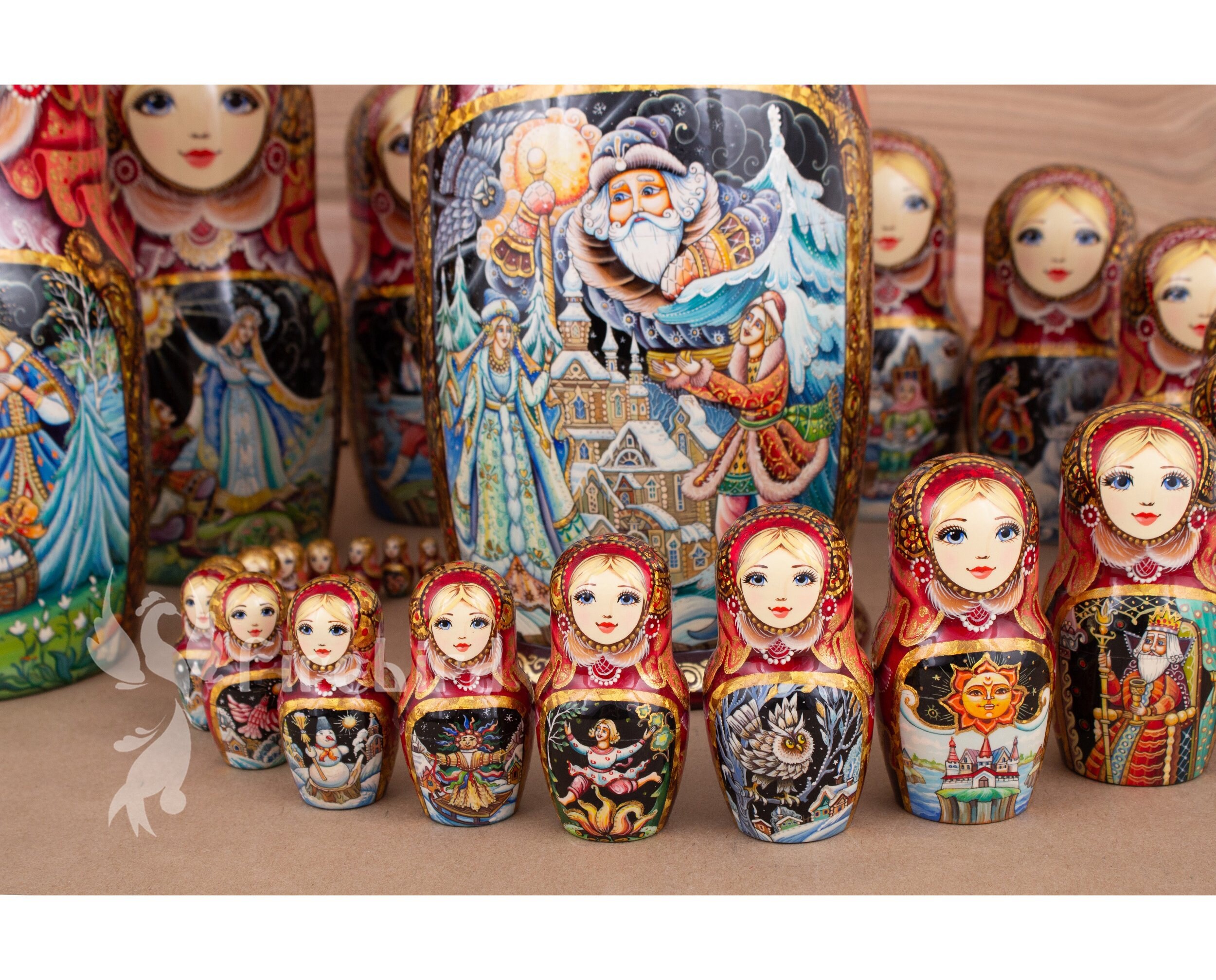 Russian nesting dolls Matryoshka 30 Stacking dolls Russian Etsy