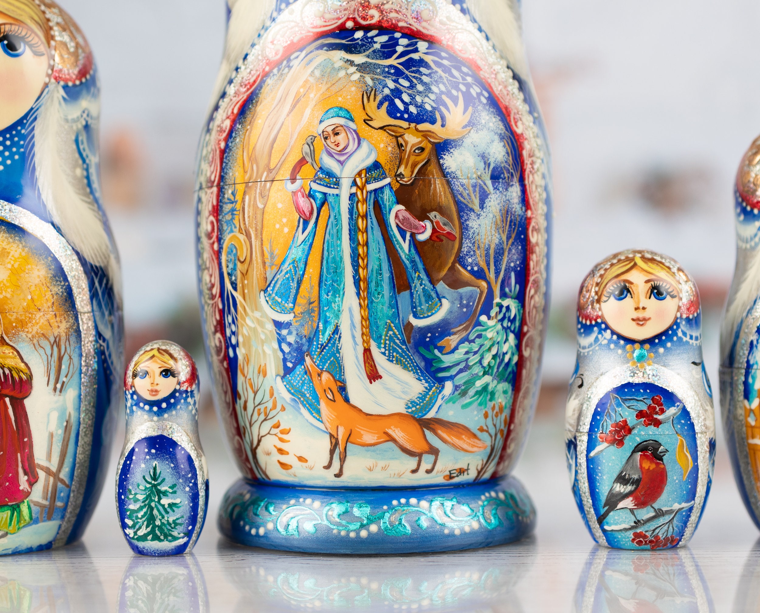 Russian nesting dolls Christmas nesting doll Christmas Etsy