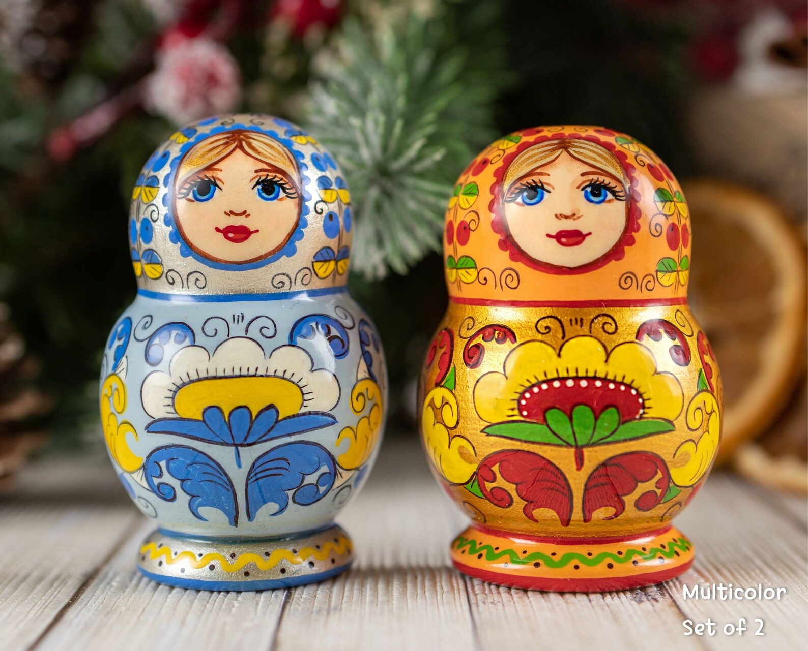 Matryoshka Russian doll wooden Christmas Etsy