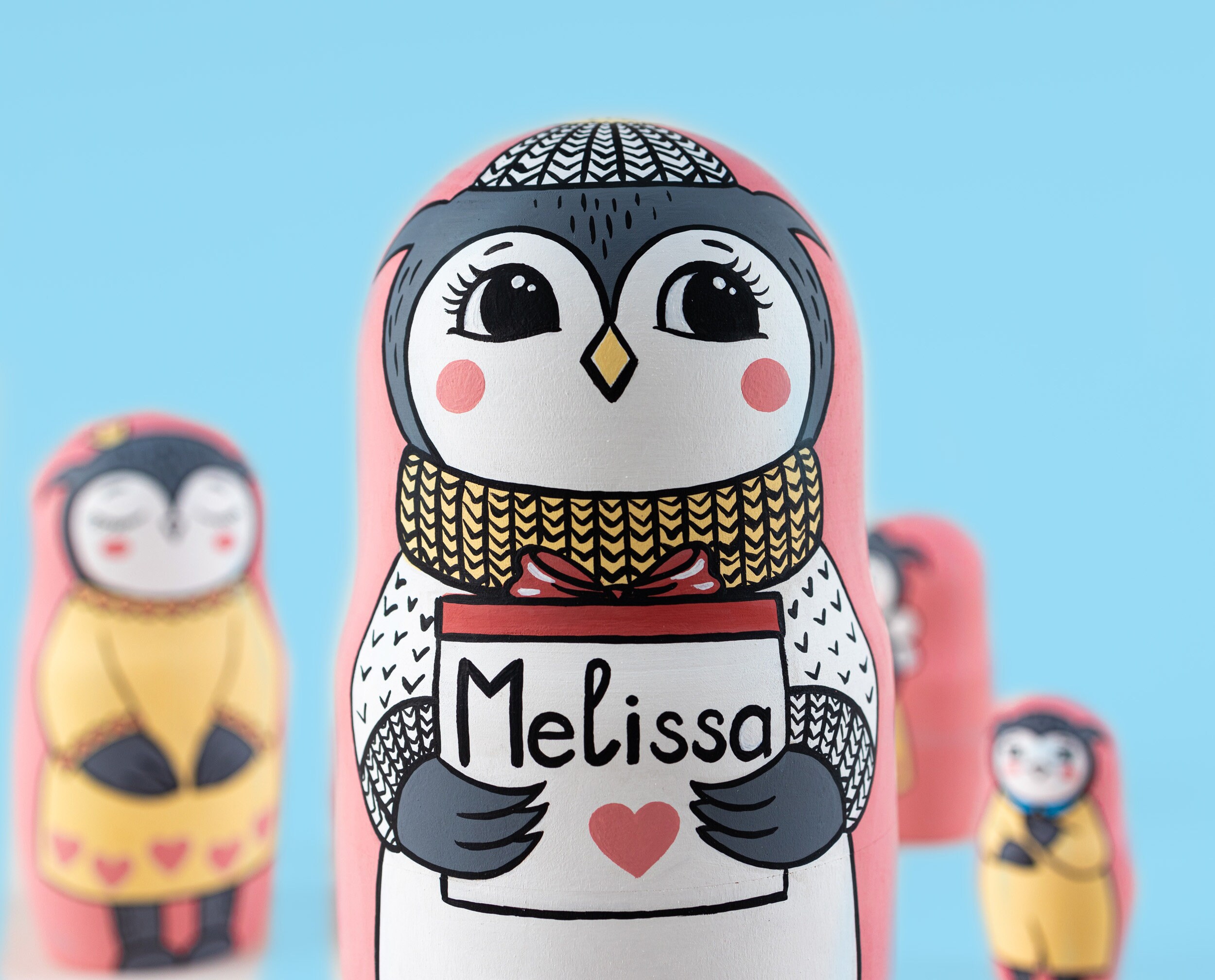 Nesting dolls for kids Owl nesting doll Personalized Animal Etsy