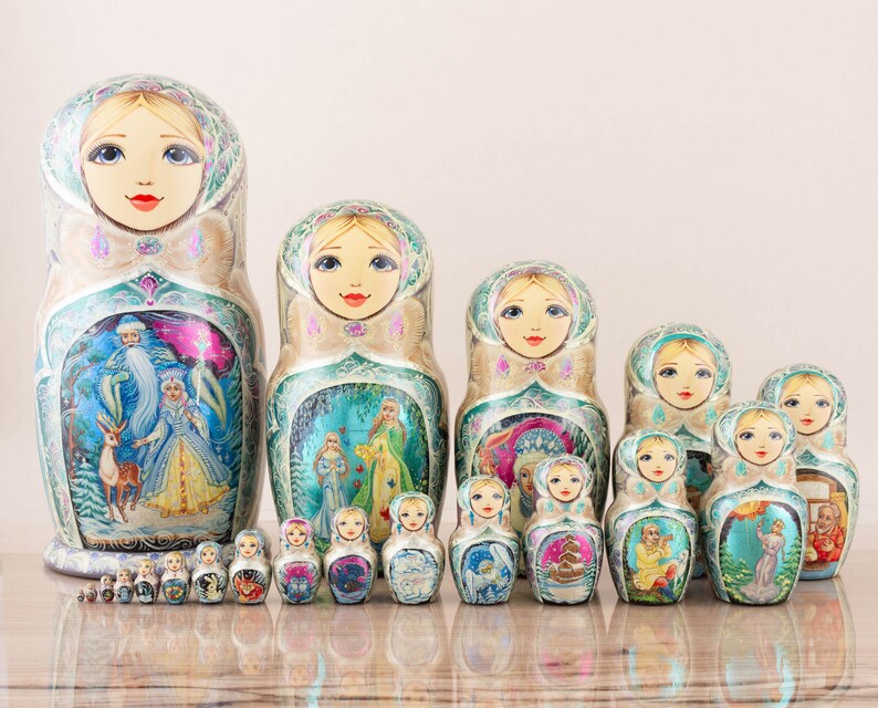 20piece Russian dolls 13.7 35 cm Matryoshka Nesting Etsy