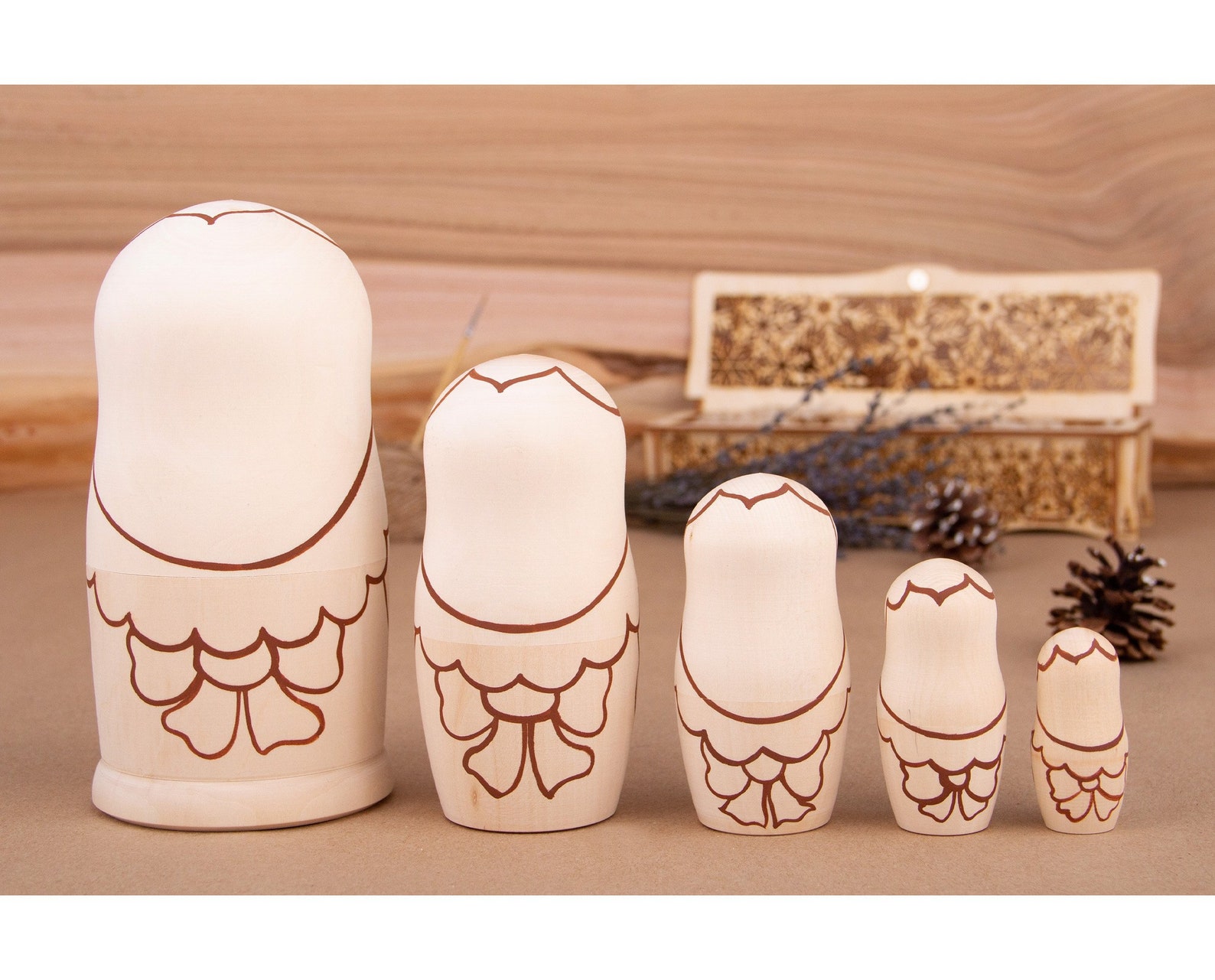 unpainted nesting dolls wholesale