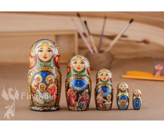 russian nesting doll nativity