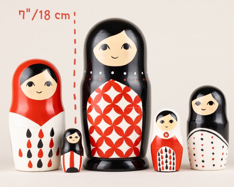 Kids wooden nesting dolls Matryoshka doll Stacking dolls Etsy