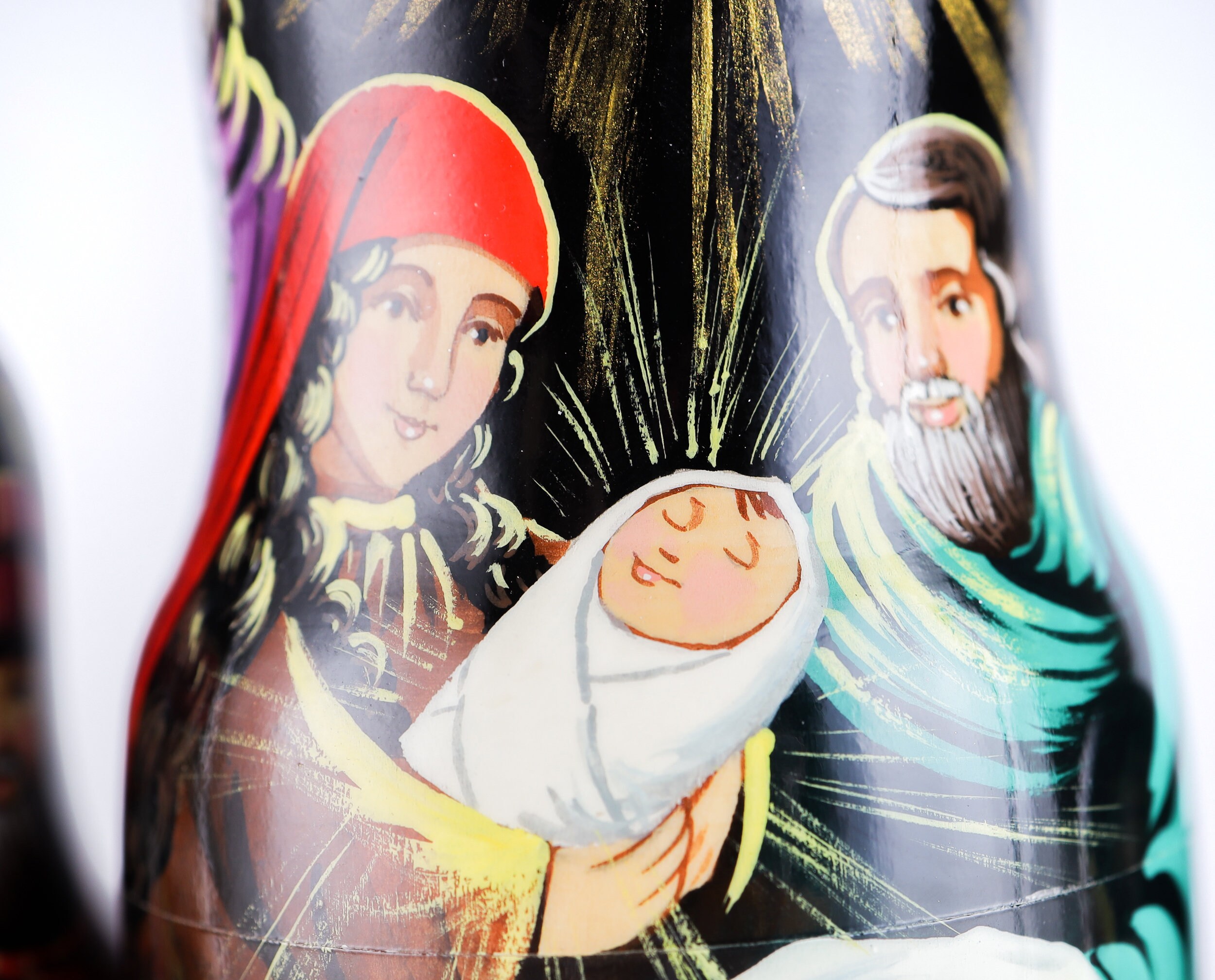 Nativity Scene Nesting Dolls Nativity Set Nativity Nesting Etsy