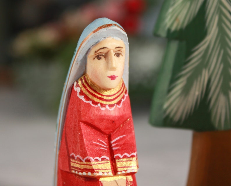 Wooden nativity set Baby Jesus Nativity scene Wooden figures Etsy