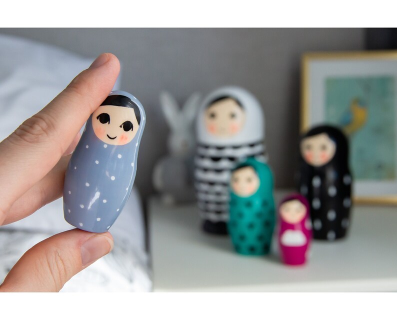 Nesting dolls Montessori baby toys Matryoshka Custom nesting Etsy