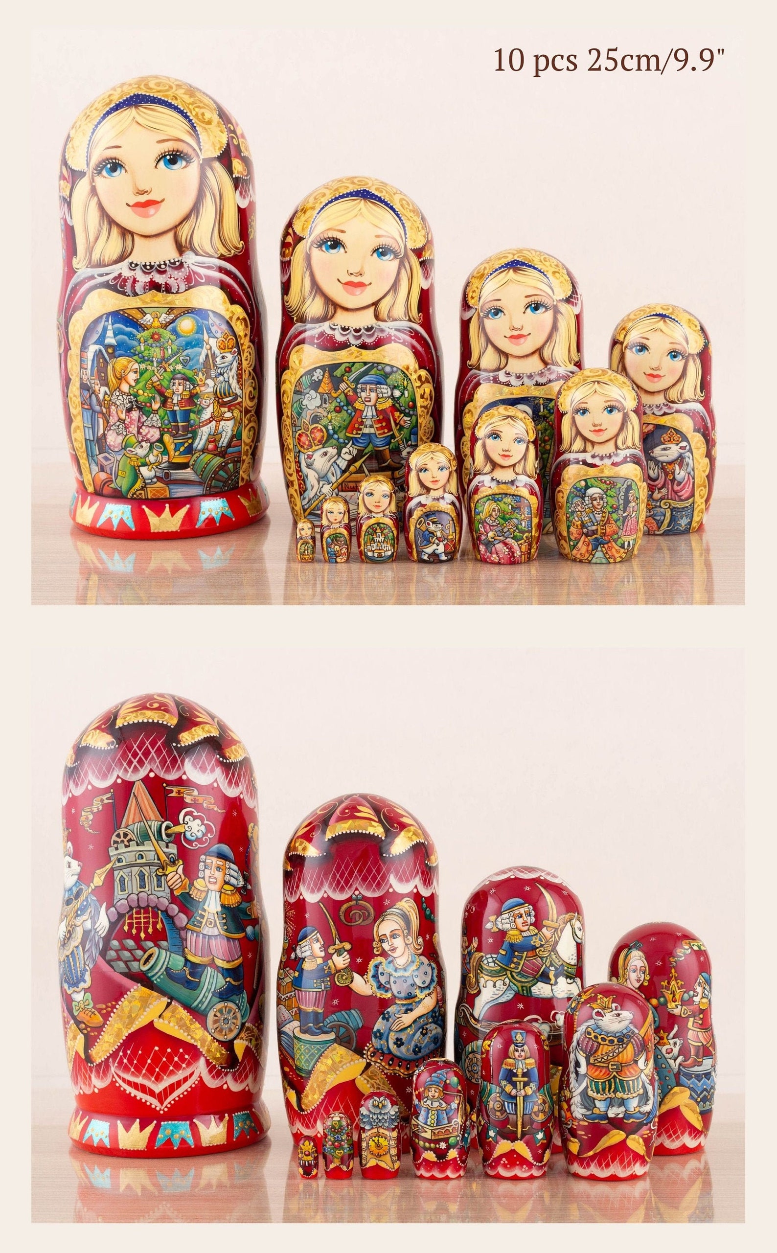 Nutcracker Nesting Doll Russian Nesting Dolls Matryoshka Etsy