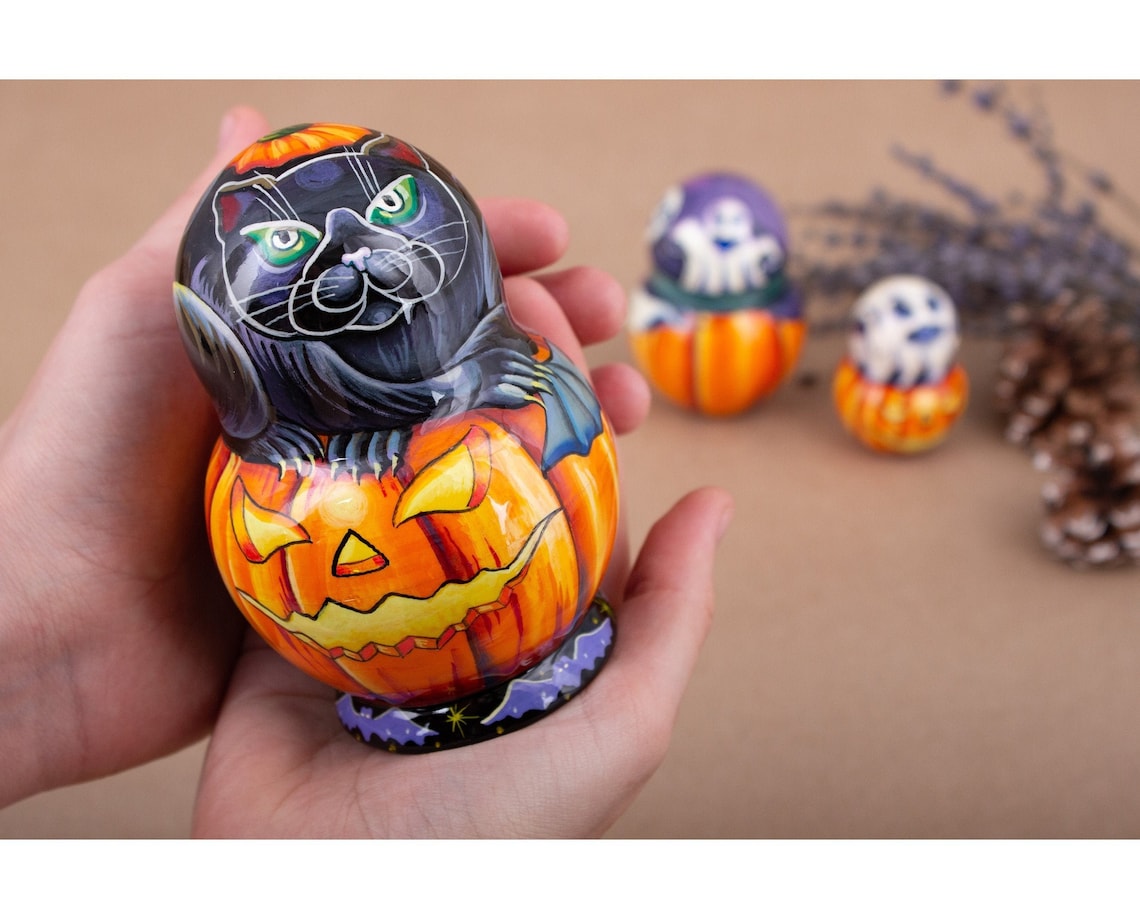 Halloween nesting dolls Matryoshka Custom nesting dolls Etsy