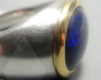 Opal Ring royal blue Australien