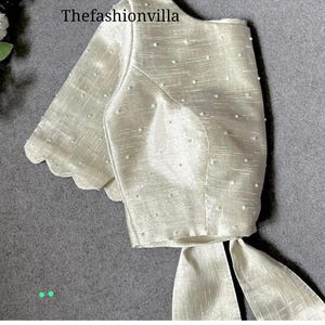 Handmade Beaded Indian Designer Work Blouse Saree/Sari Blouse For Women Party, Festive, Wedding Wear Ethnic Top Traditional, bridesmaid