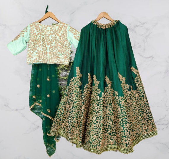 silk lehenga dress