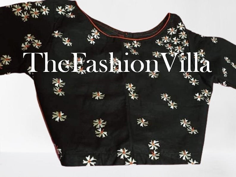 Festive Indian Handcrafted Embroidered Cotton Stitched Readymade Blouse For Women/'s Party Occasion Wedding Wear Crop Tops /& Tees Ethnic
