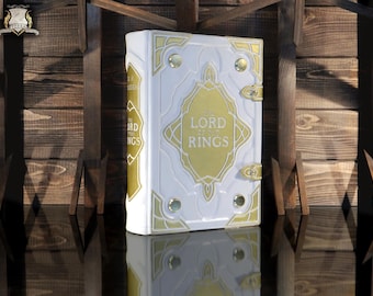 OBO - Le Seigneur des Anneaux – J. R. R. Tolkien - Reliure artistique, Peinture sur tranche, Couverture en cuir, + Coffret élégant