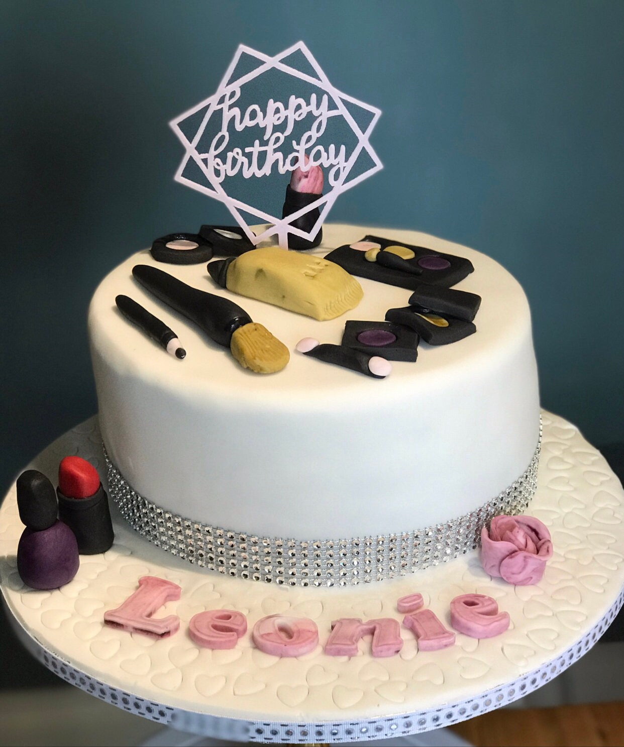 Edible Make Up Cake Topper Girls Cake Decoration Etsy España