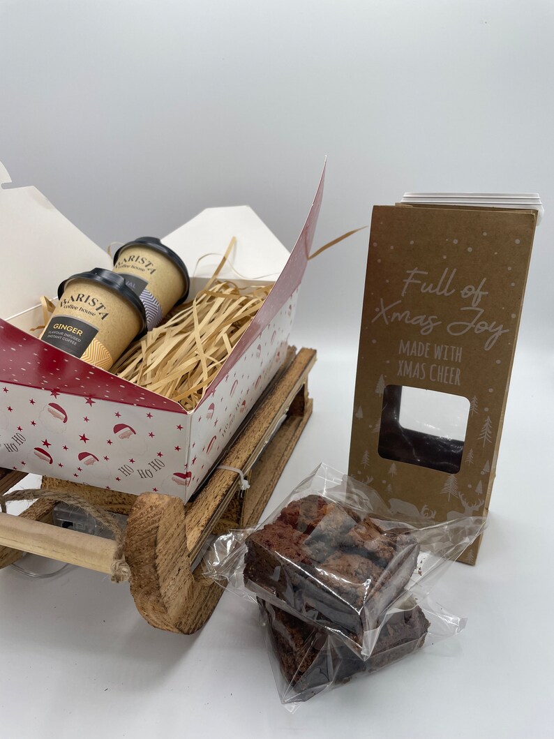 Christmas Edible Chocolate Treat Box With Coffee and - Etsy UK