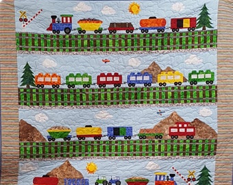 Locomotive Applique embroidery design Train Harry Potter Applique quilt blocks