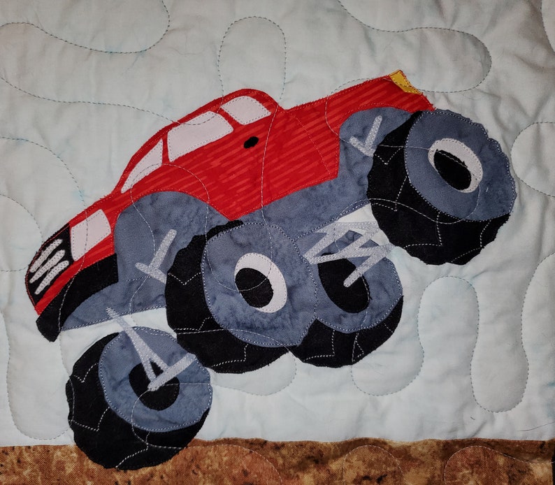 Monster Trucks, Quilt, Pattern Etsy