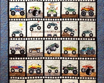 Monster Trucks, Quilt, pattern