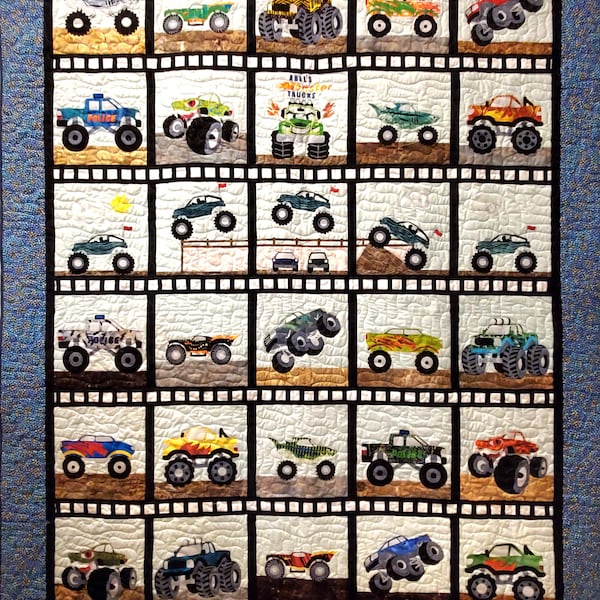 Monster Trucks, Quilt, pattern