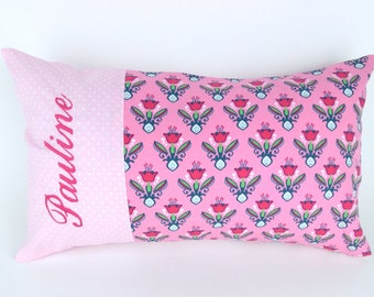 Pillow embroidered with name