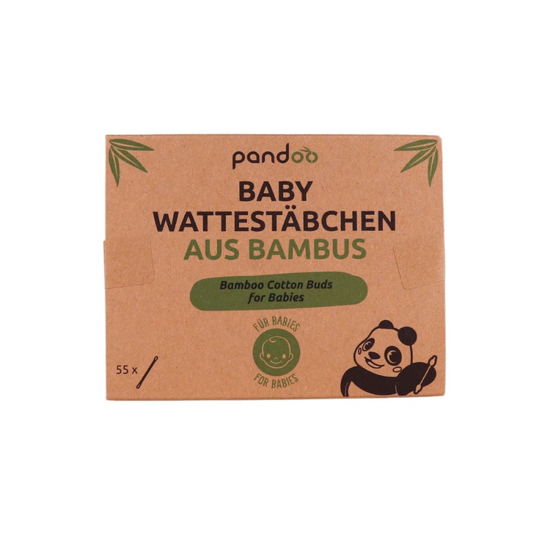 Pack of 4 bamboo cotton swabs for babies image 7