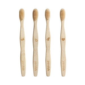 4er saving set bamboo hand toothbrush image 8