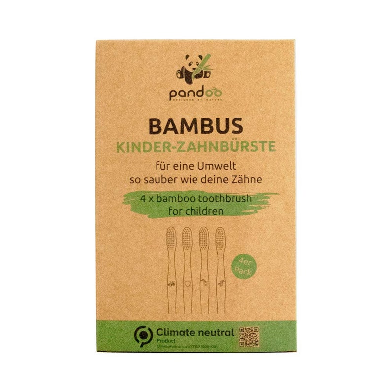 4er saving set bamboo hand toothbrush image 2