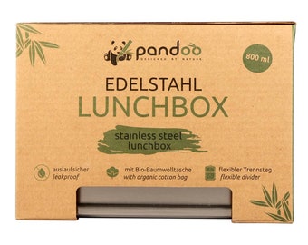 pandoo Lunchbox aus Edelstahl | 800ml oder 1200ml