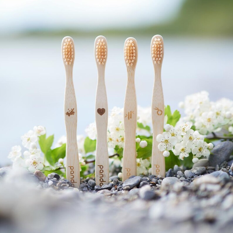 4er saving set bamboo hand toothbrush image 9